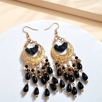 Elegant Long Dangle Earrings | Women’s Fashion Jewellery-Black-State of Style