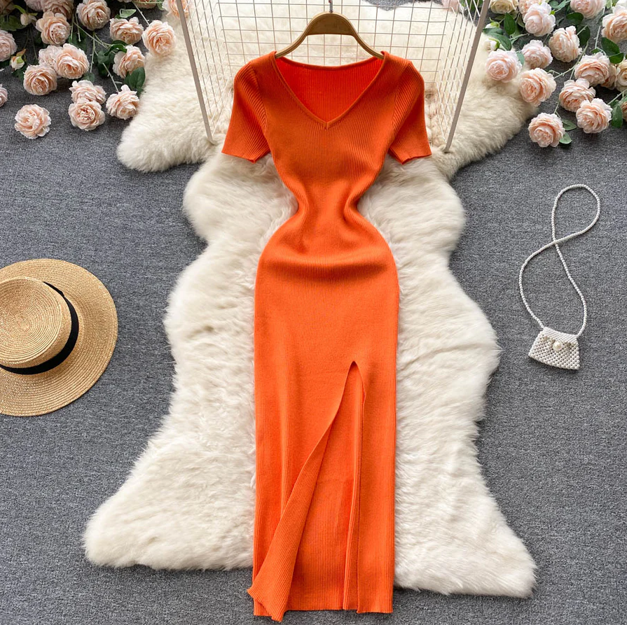 Elegant Long Dress | Comfortable and Stylish-Orange-One Size-State of Style