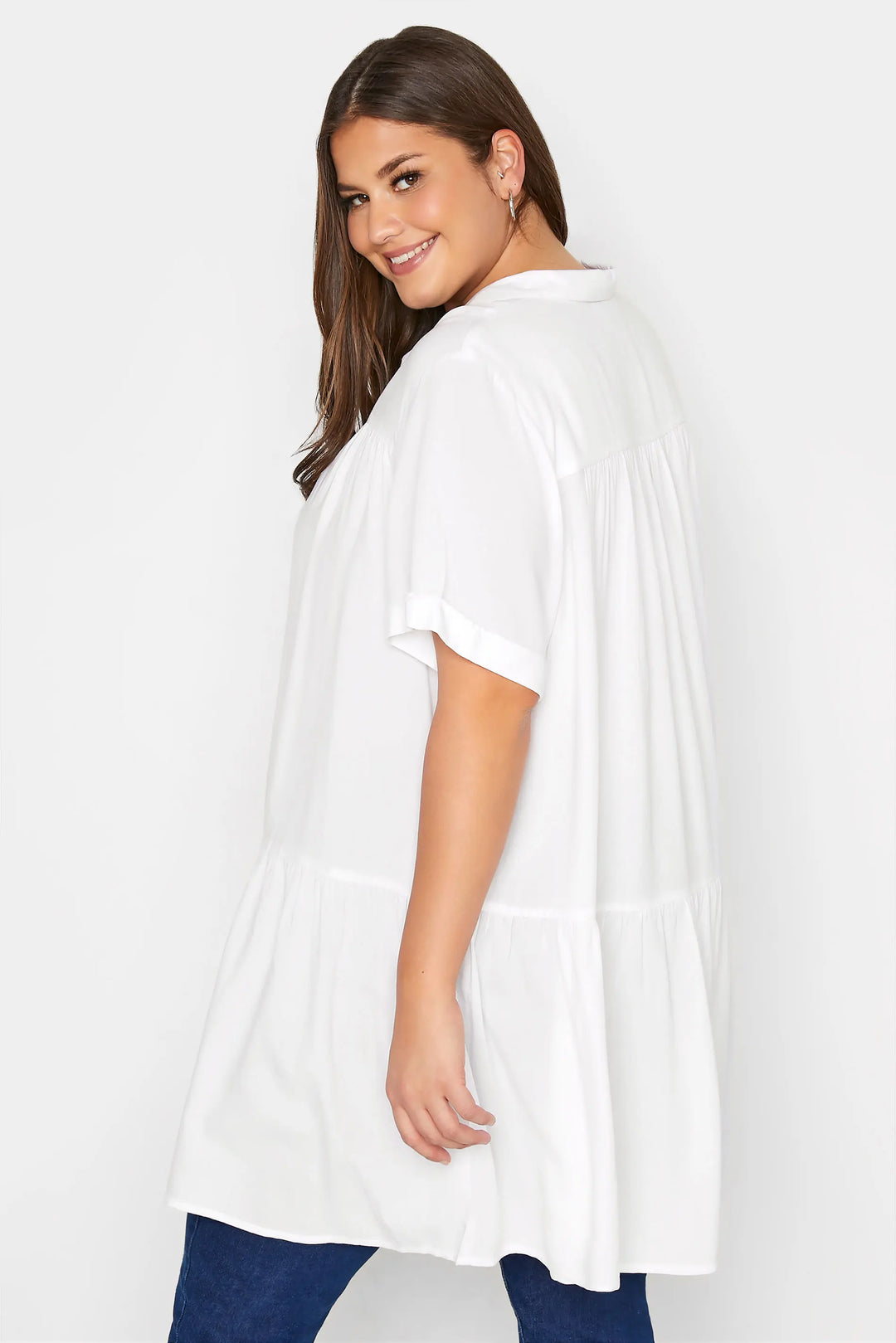 Elegant, Long Tunic Shirt in Plus Sizes-2XL-State of Style