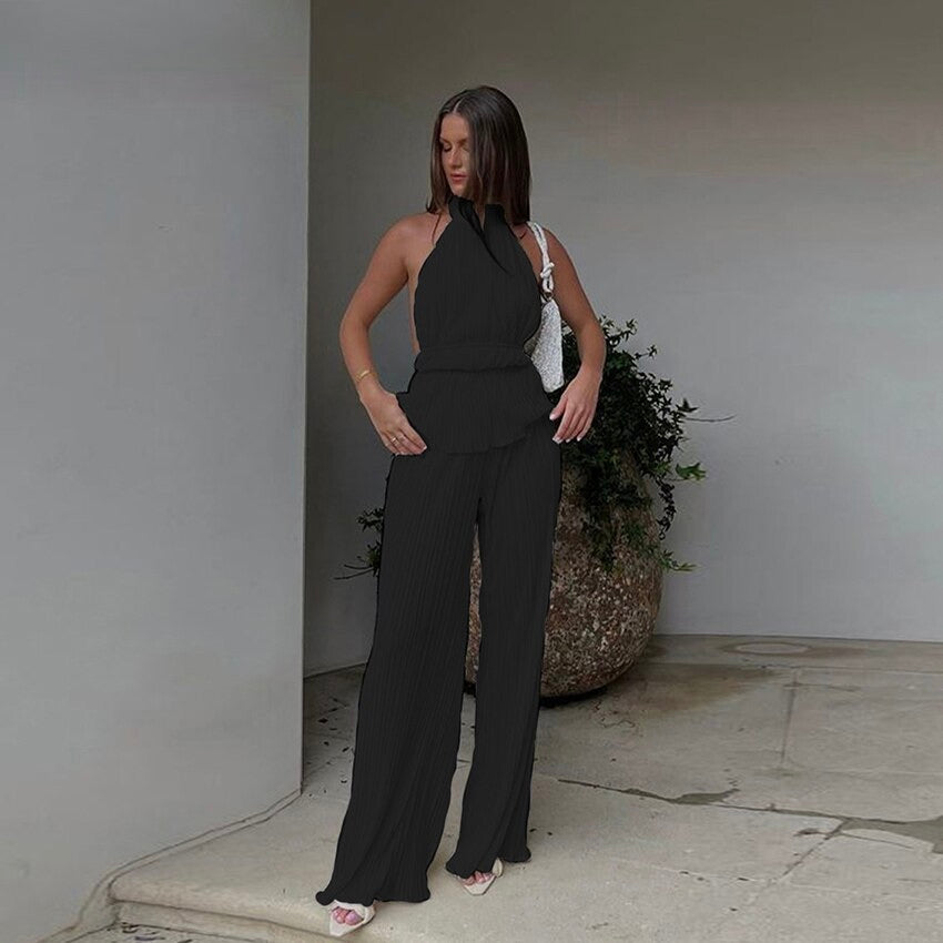 Elegant Lounge Set | Zoe 2-Piece Outfit | Relaxed Fit-Black-S-State of Style