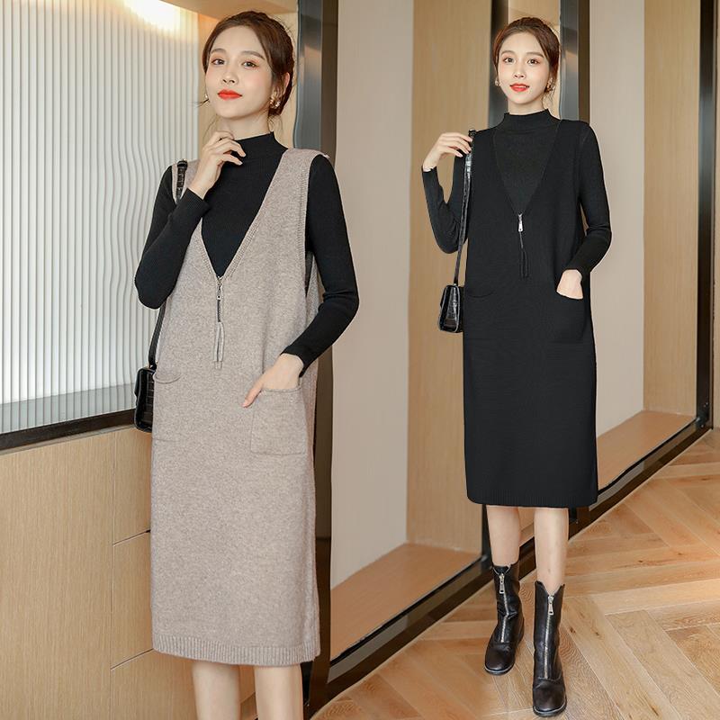 Elegant Maxi Dress With Zipper | Comfortable & Stylish For Women-Black-S-State of Style