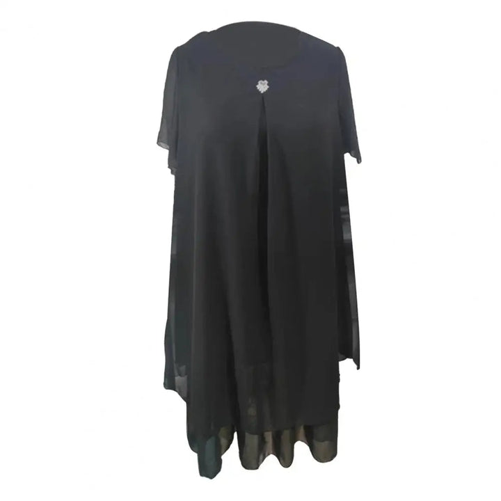 Elegant Midi Evening Dress in Plus Sizes for Curvy Women-Green-2XL-State of Style