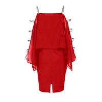 Elegant Off-Shoulder Lace Swing Dress – Plus Size-Black-XL-State of Style