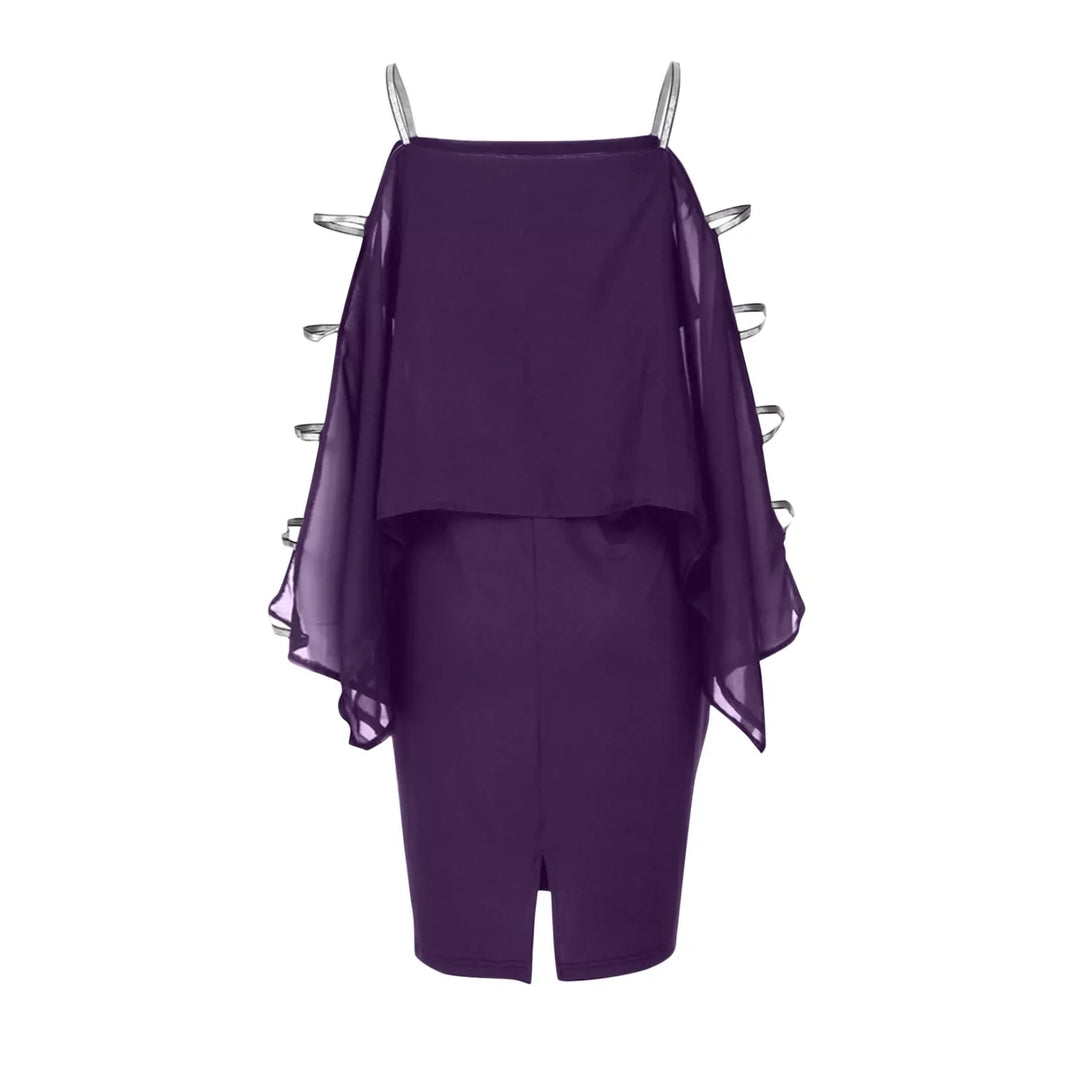 Elegant Off-Shoulder Lace Swing Dress – Plus Size-Black-XL-State of Style