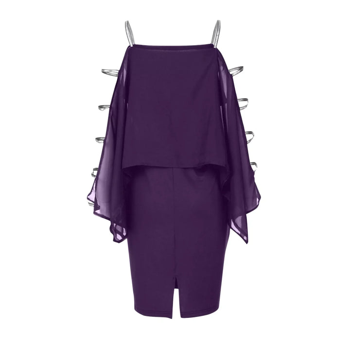 Elegant Off-Shoulder Lace Swing Dress – Plus Size-Black-XL-State of Style