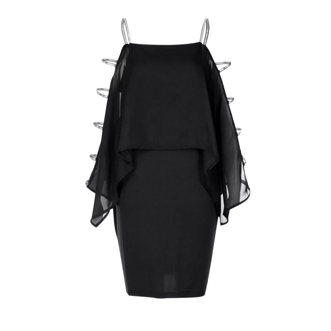 Elegant Off-Shoulder Lace Swing Dress – Plus Size-Black-XL-State of Style