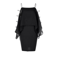 Elegant Off-Shoulder Lace Swing Dress – Plus Size-Black-XL-State of Style