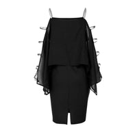 Elegant Off-Shoulder Lace Swing Dress – Plus Size-Black-XL-State of Style