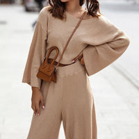 Elegant Off-Shoulder Two-Piece Set | Stylish & Comfortable-Khaki-S-State of Style