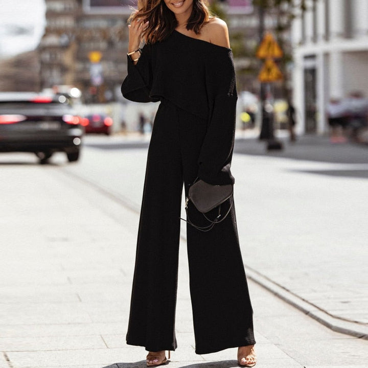 Elegant Off-Shoulder Two-Piece Set | Stylish & Comfortable-Khaki-S-State of Style