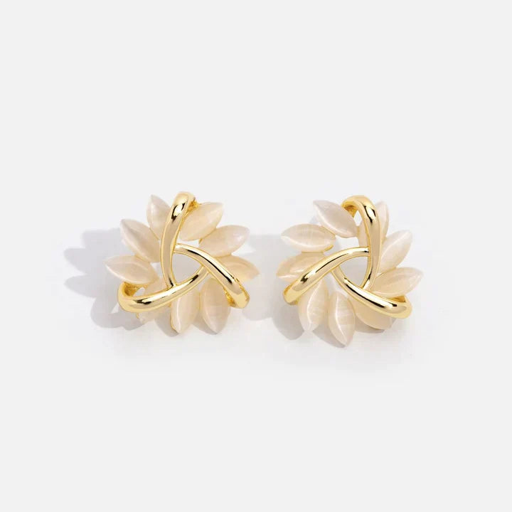 Elegant Opal Flower Petal Earrings | Sophisticated and Stylish-State of Style