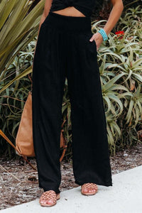 Elegant Palazzo Pants with Boho Flair – Yasmin-Black-S-State of Style