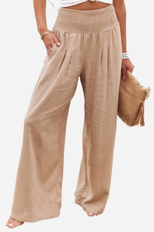 Elegant Palazzo Pants with Boho Flair – Yasmin-Pink-S-State of Style
