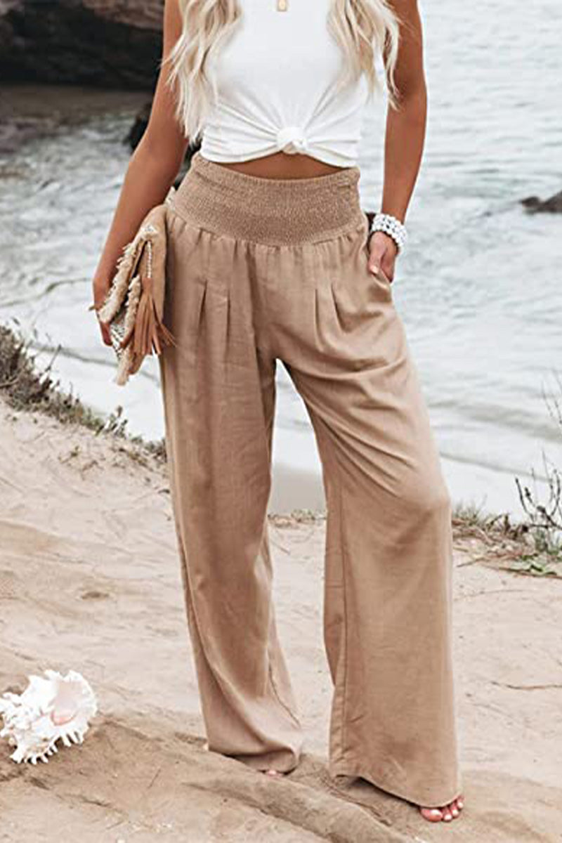 Elegant Palazzo Pants with Boho Flair – Yasmin-Pink-S-State of Style