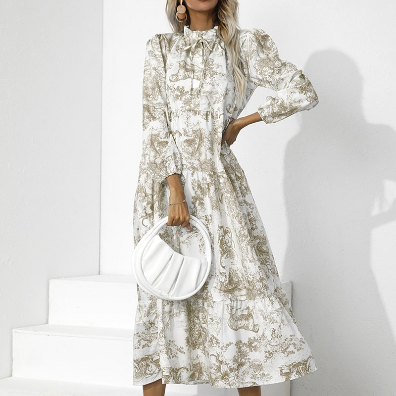 Elegant Pleated Dress | Comfortable & Stylish-Apricot-S-State of Style