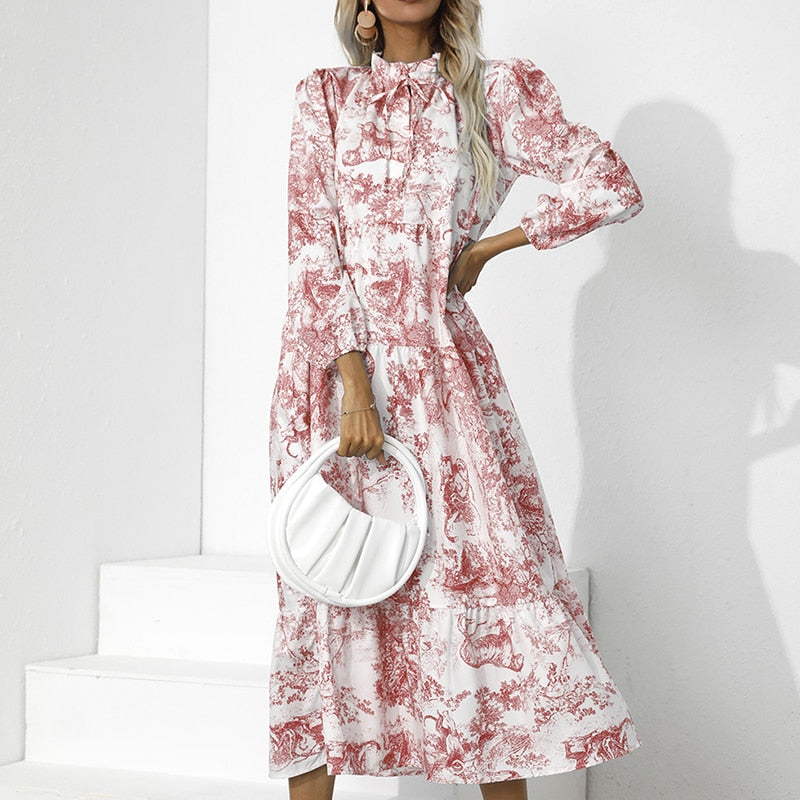Elegant Pleated Dress | Comfortable & Stylish-Red-S-State of Style