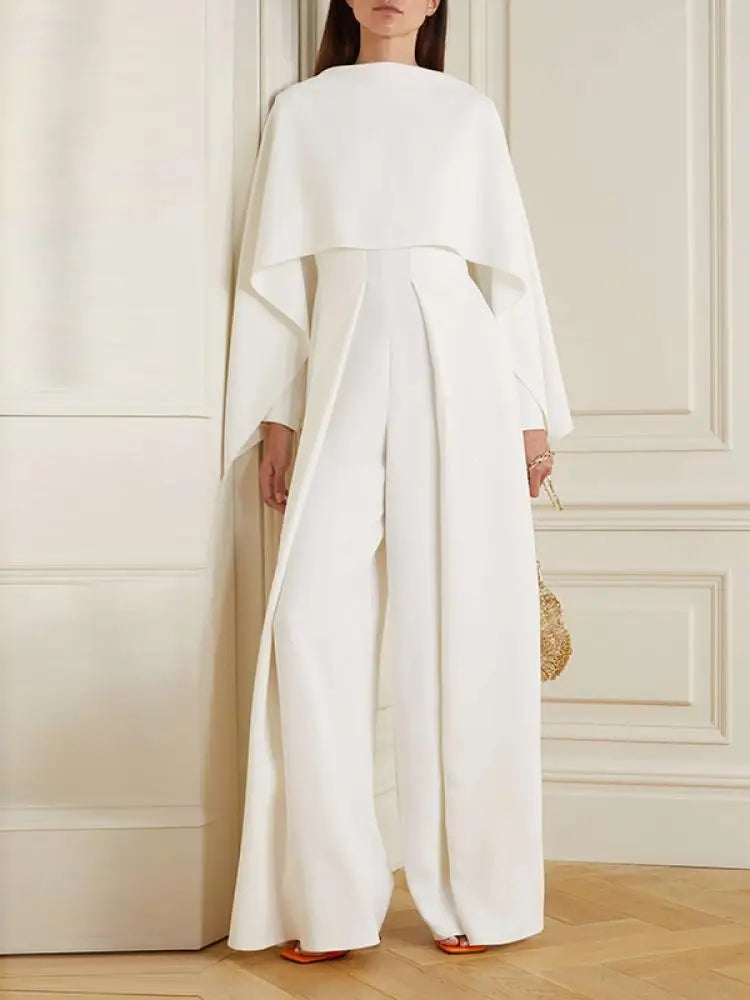 Elegant Pleated Jumpsuit - Lara-Beige-S-State of Style