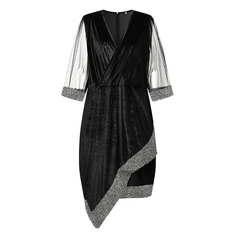 Elegant Plus-Size Party Dress-Green-L-State of Style