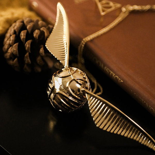 Elegant Rotating Snitch Ring Box | Magic-Inspired Jewellery Display-Gold Wings-State of Style
