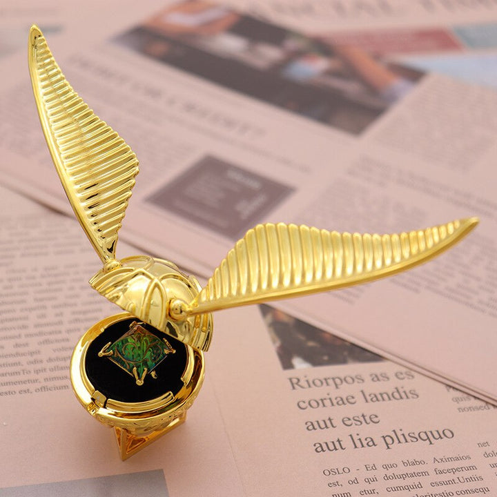 Elegant Rotating Snitch Ring Box | Magic-Inspired Jewellery Display-Gold Wings-State of Style