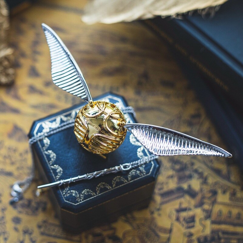 Elegant Rotating Snitch Ring Box | Magic-Inspired Jewellery Display-Silver Wings-State of Style
