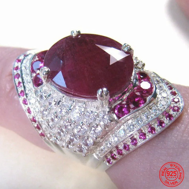 Elegant Ruby Ring | Luxurious Gemstone | Timeless Jewellery-Diameter 16.5-State of Style