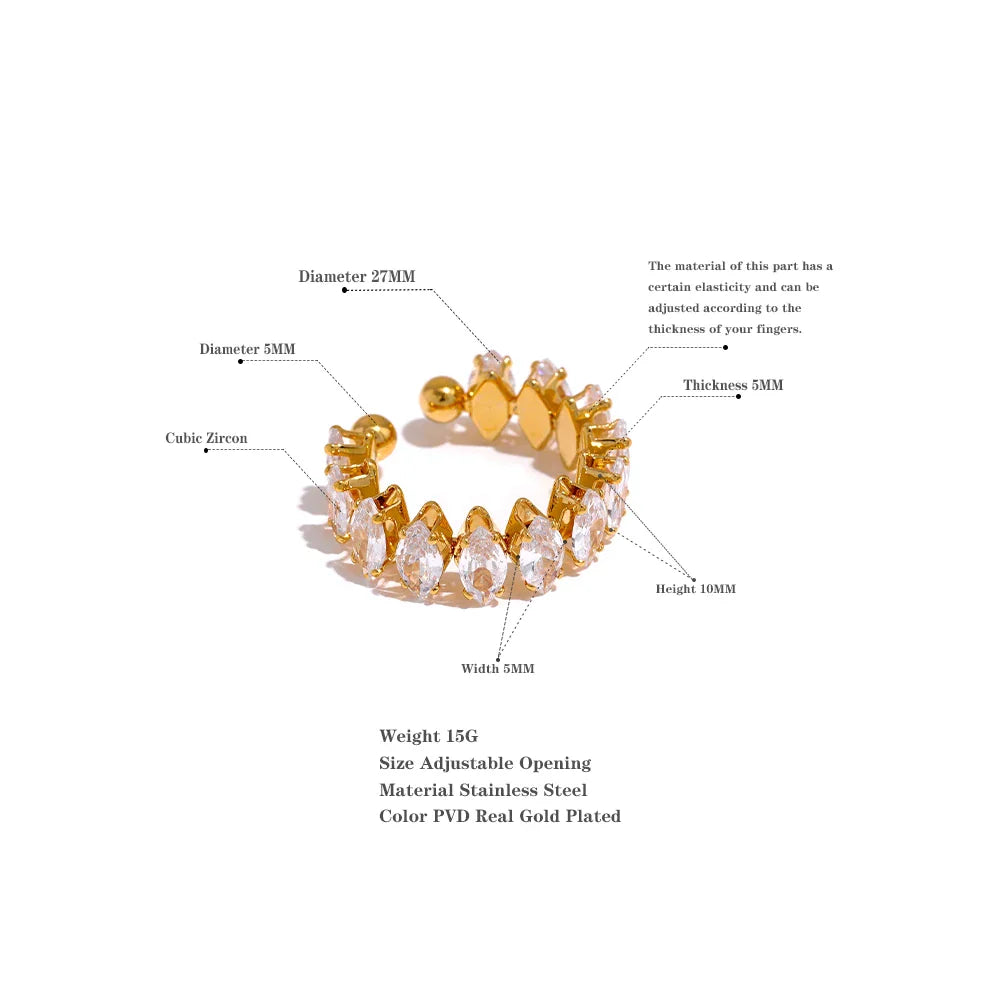Elegant Shimmer Luxury Ring | Women’s Jewellery-State of Style