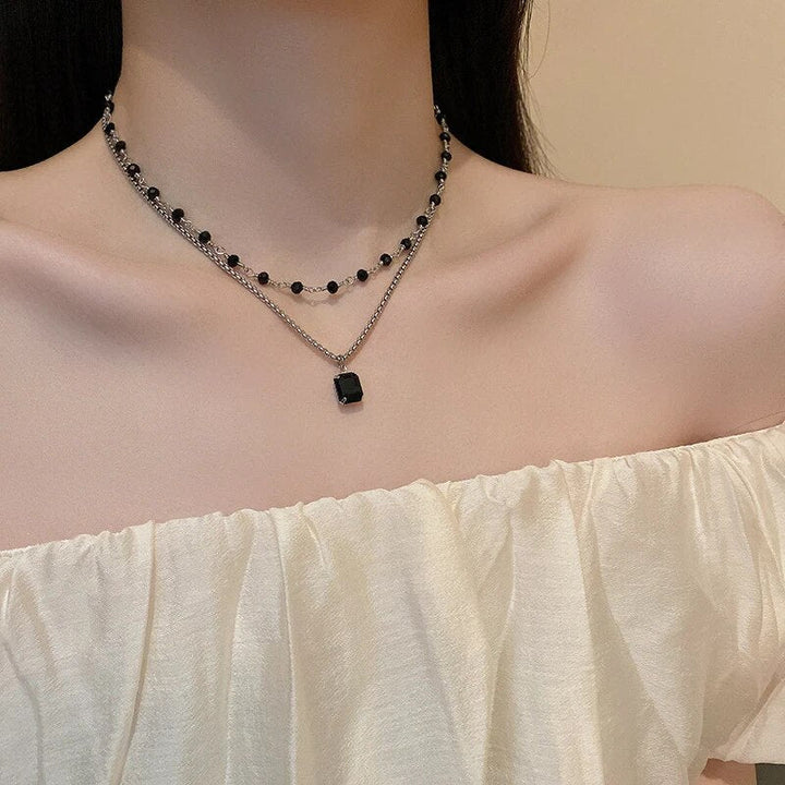 Elegant Silver Double Chain Necklace-State of Style
