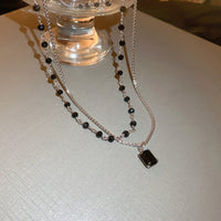 Elegant Silver Double Chain Necklace-State of Style