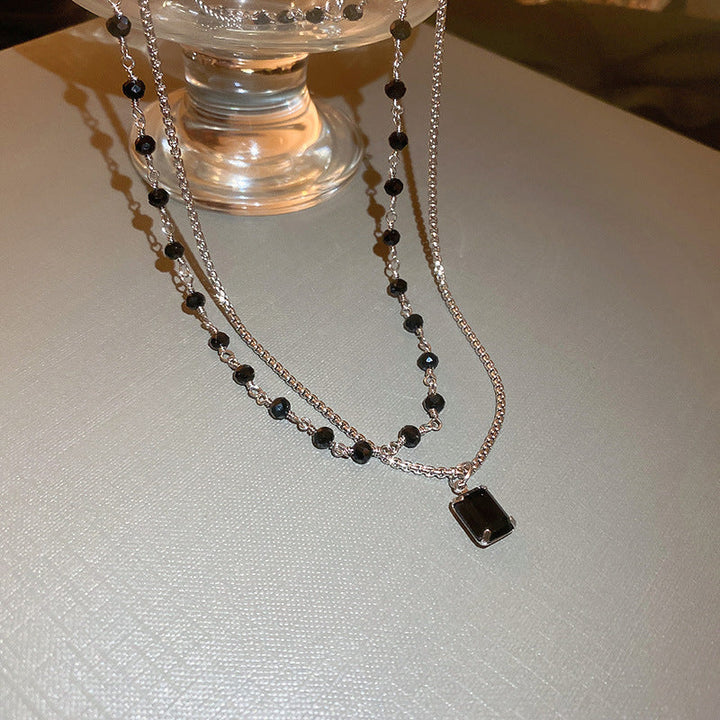Elegant Silver Double Chain Necklace-State of Style