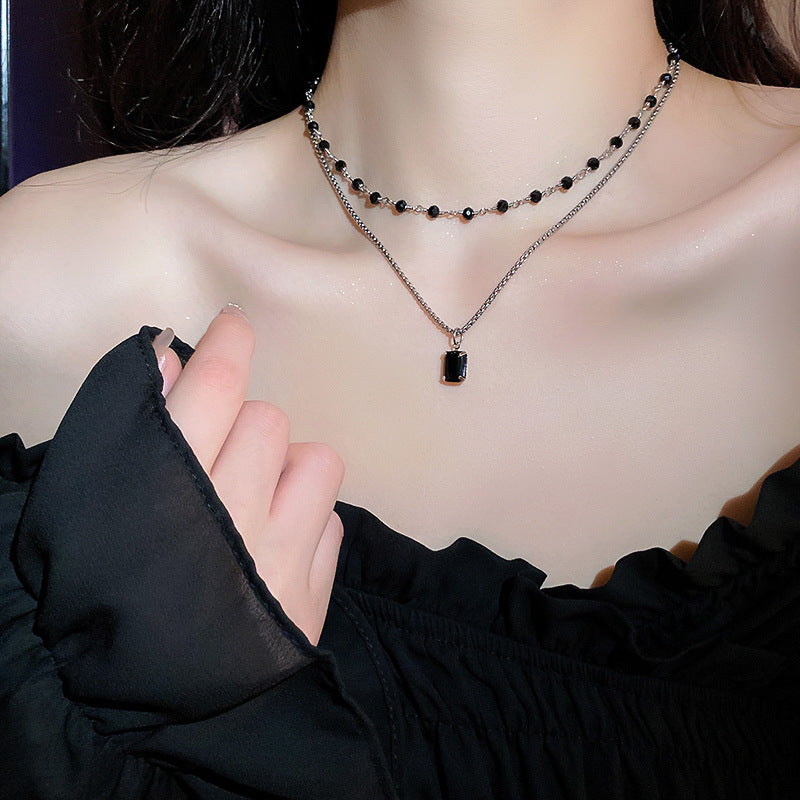 Elegant Silver Double Chain Necklace-State of Style