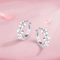 Elegant Silver Earrings with Floral Design-State of Style