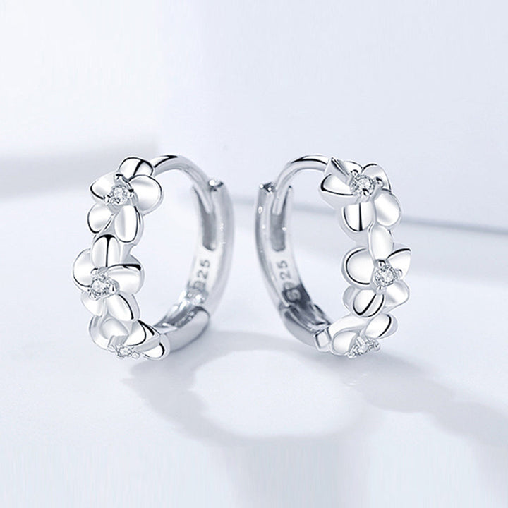 Elegant Silver Earrings with Floral Design-State of Style