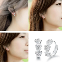 Elegant Silver Earrings with Floral Design-State of Style