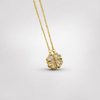 Elegant Silver Four-Leaf Clover Necklace | Good Luck Charm-Gold-State of Style