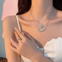 Elegant Silver Four-Leaf Clover Necklace | Good Luck Charm-Silver-State of Style