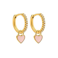 Elegant Silver Hoop Earrings - Women's Fashion Jewellery-Golden Pink-State of Style