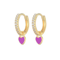 Elegant Silver Hoop Earrings - Women's Fashion Jewellery-Golden-Purple-State of Style
