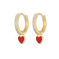 Elegant Silver Hoop Earrings - Women's Fashion Jewellery-Golden Red-State of Style