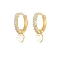 Elegant Silver Hoop Earrings - Women's Fashion Jewellery-Golden White-State of Style