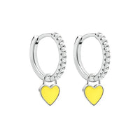 Elegant Silver Hoop Earrings - Women's Fashion Jewellery-Golden Yellow-State of Style