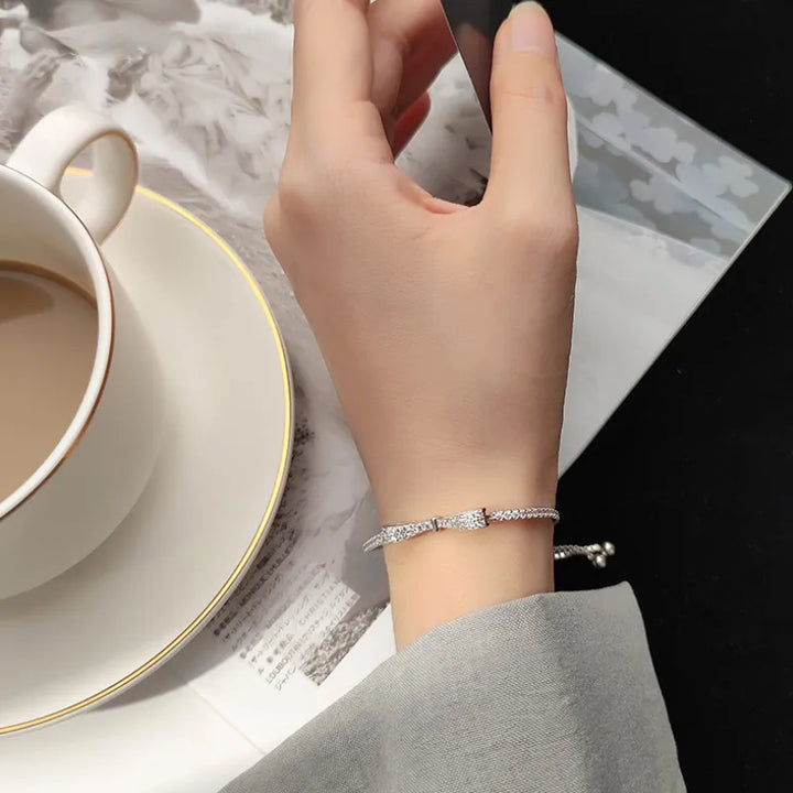Elegant Silver Tennis Bracelet with Zirconia-State of Style