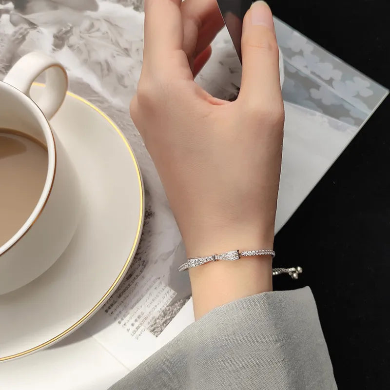 Elegant Silver Tennis Bracelet with Zirconia-State of Style