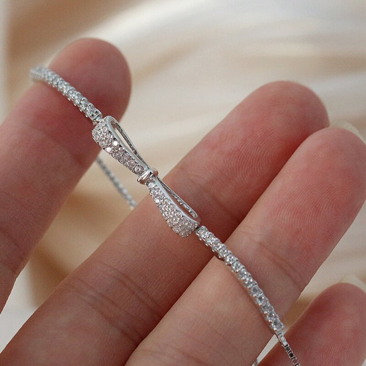 Elegant Silver Tennis Bracelet with Zirconia-State of Style