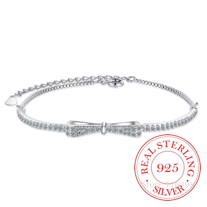 Elegant Silver Tennis Bracelet with Zirconia-State of Style