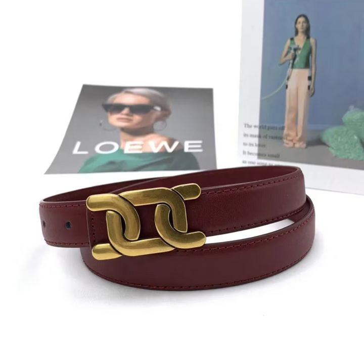 Elegant, Smooth Buckle Belt-Black-State of Style