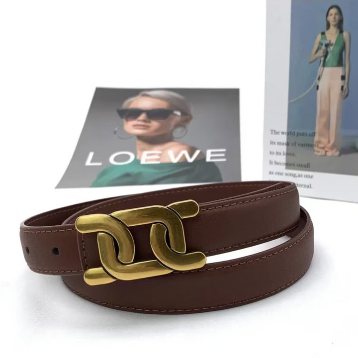 Elegant, Smooth Buckle Belt-Black-State of Style