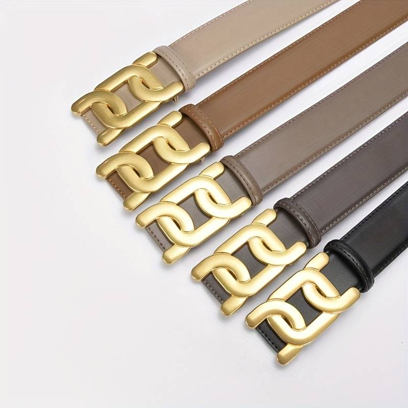 Elegant, Smooth Buckle Belt-Black-State of Style