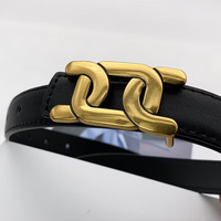 Elegant, Smooth Buckle Belt-Black-State of Style