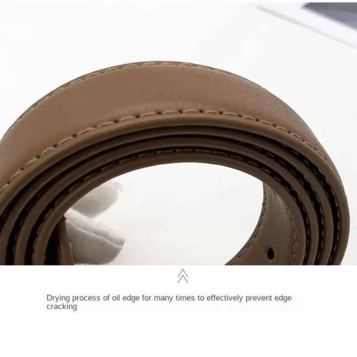 Elegant, Smooth Buckle Belt-Black-State of Style